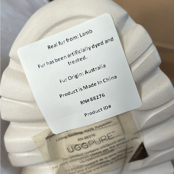 FIRM! UGG Fluff Punk UGGPure & Lamb Fur Suede Ankle Boots Chestnut Brown US 5 - Picture 6 of 8